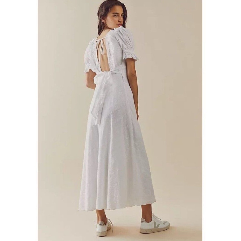 Free People Now And Forever Midi Dress Ivory NWOT - Picture 2 of 16